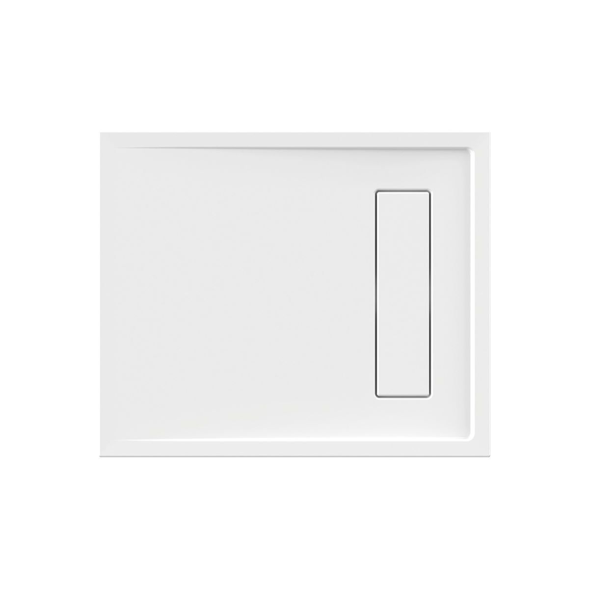 Rechteckduschwanne Lyon E, 90 x 75 x 2,5 cm, weiß, ohn