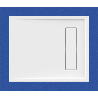 Rechteckduschwanne Lyon E, 90 x 75 x 2,5 cm, weiß ohne Rinnenabdeckung, inkl. CS-Finish-Dichtsystem