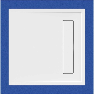Viereckduschwanne Lyon E, 90 x 90 x 2,5 cm, weiß ohne Rinnenabdeckung, inkl. CS-Finish-Dichtsystem