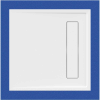 Viereckduschwanne Lyon E, 90 x 90 x 2,5 cm, weiß ohne Rinnenabdeckung, inkl. CS-Finish-Dichtsystem