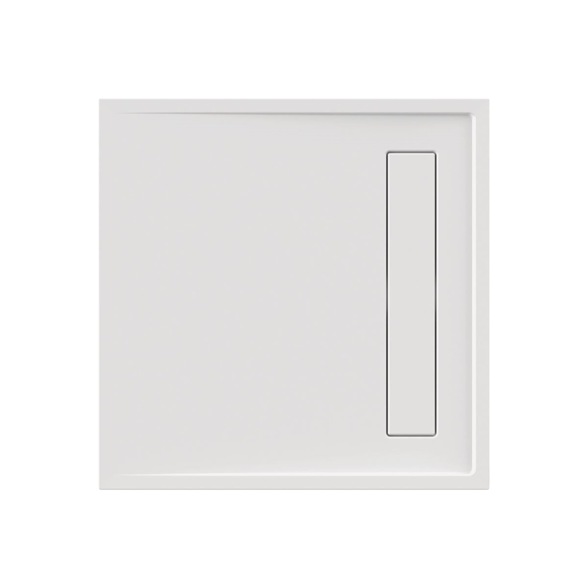 Viereckduschwanne Lyon E, 100 x 100 x 2,5 cm, weiß ohn