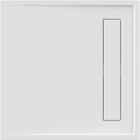 Viereckduschwanne Lyon E, 100 x 100 x 2,5 cm, weiß ohne Rinnenabdeckung