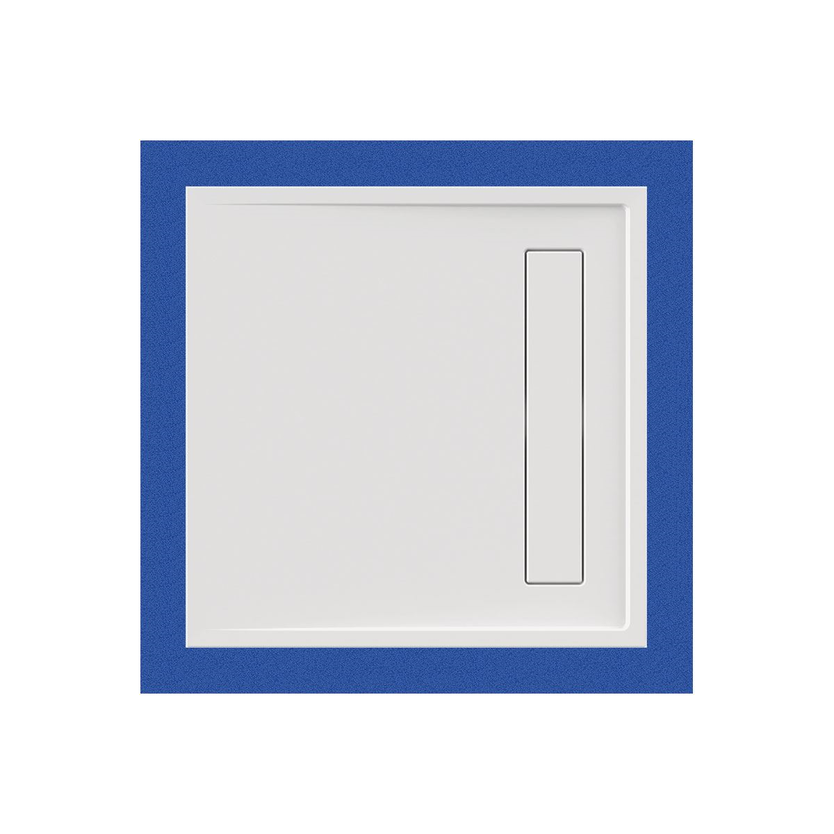 Viereckduschwanne Lyon E, 100 x 100 x 2,5 cm, weiß ohn
