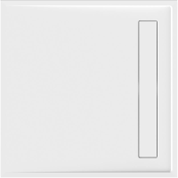 Viereckduschwanne Lyon E, 120 x 120 x 2,5 cm, weiß ohne Rinnenabdeckung