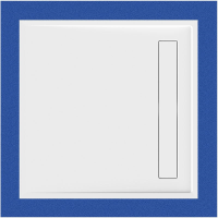 Viereckduschwanne Lyon E, 120 x 120 x 2,5 cm, weiß ohne Rinnenabdeckung, inkl. CS-Finish-Dichtsystem