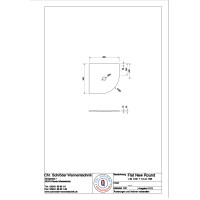 Viertelkreisduschwanne Flat New R, 90 x 90 x 1,5 cm, weiß, R 55