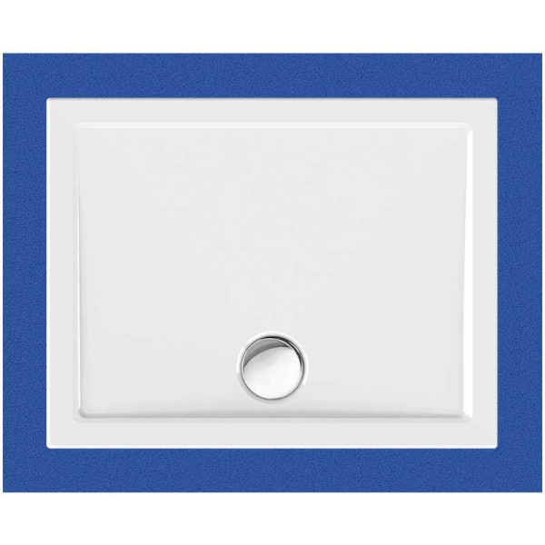 Rechteckduschwanne Sito E, 100 x 80 x 2,5 cm, weiß inkl. CS-Finish-Dichtsystem