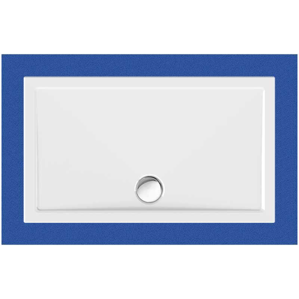 Rechteckduschwanne Sito E, 120 x 70 x 2,5 cm, weiß, inkl. CS-Finish-Dichtsystem