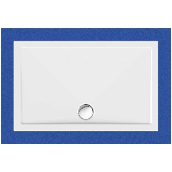 Rechteckduschwanne Sito E, 120 x 75 x 2,5 cm, weiß inkl. CS-Finish-Dichtsystem