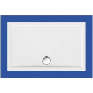 Rechteckduschwanne Sito E, 120 x 75 x 2,5 cm, weiß inkl. CS-Finish-Dichtsystem