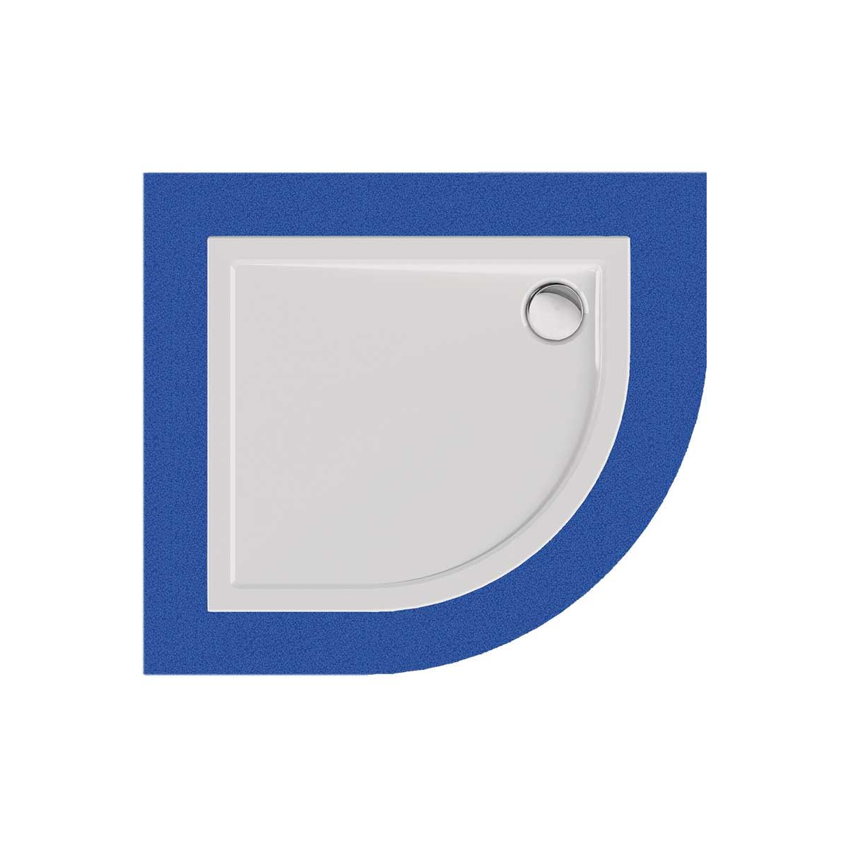 Viertelkreisduschwanne Sito R, 80 x 90 x 2,5 cm, weiß 