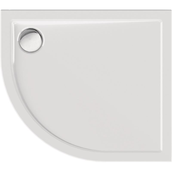 Viertelkreisduschwanne Sito R, 90 x 80 x 2,5 cm, weiß, R 55