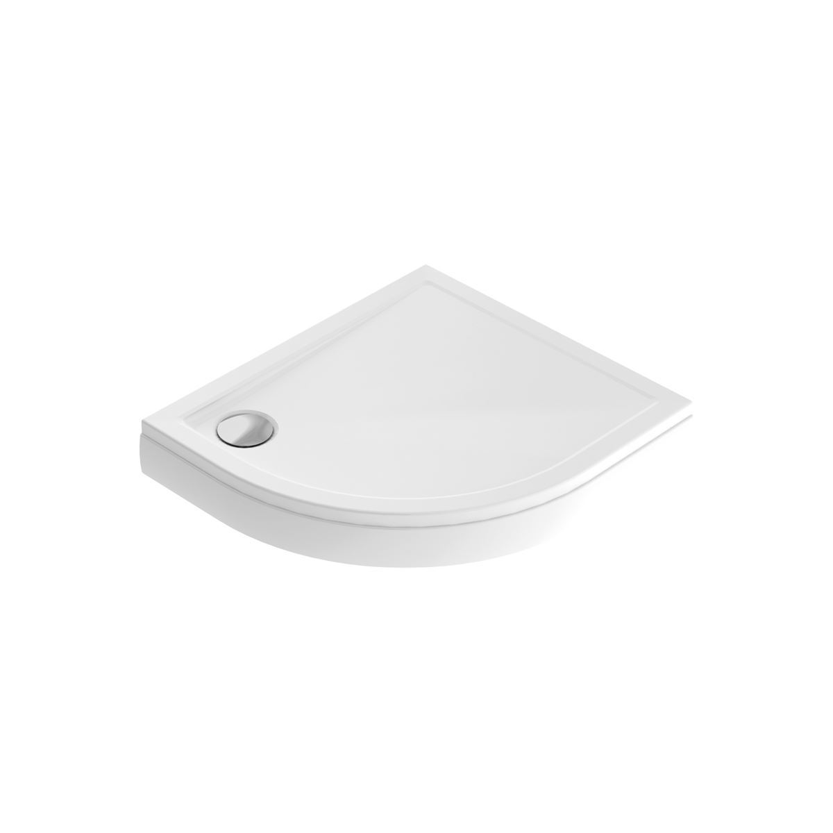 Viertelkreisduschwanne Sito R, 90 x 80 x 2,5 cm, weiß 