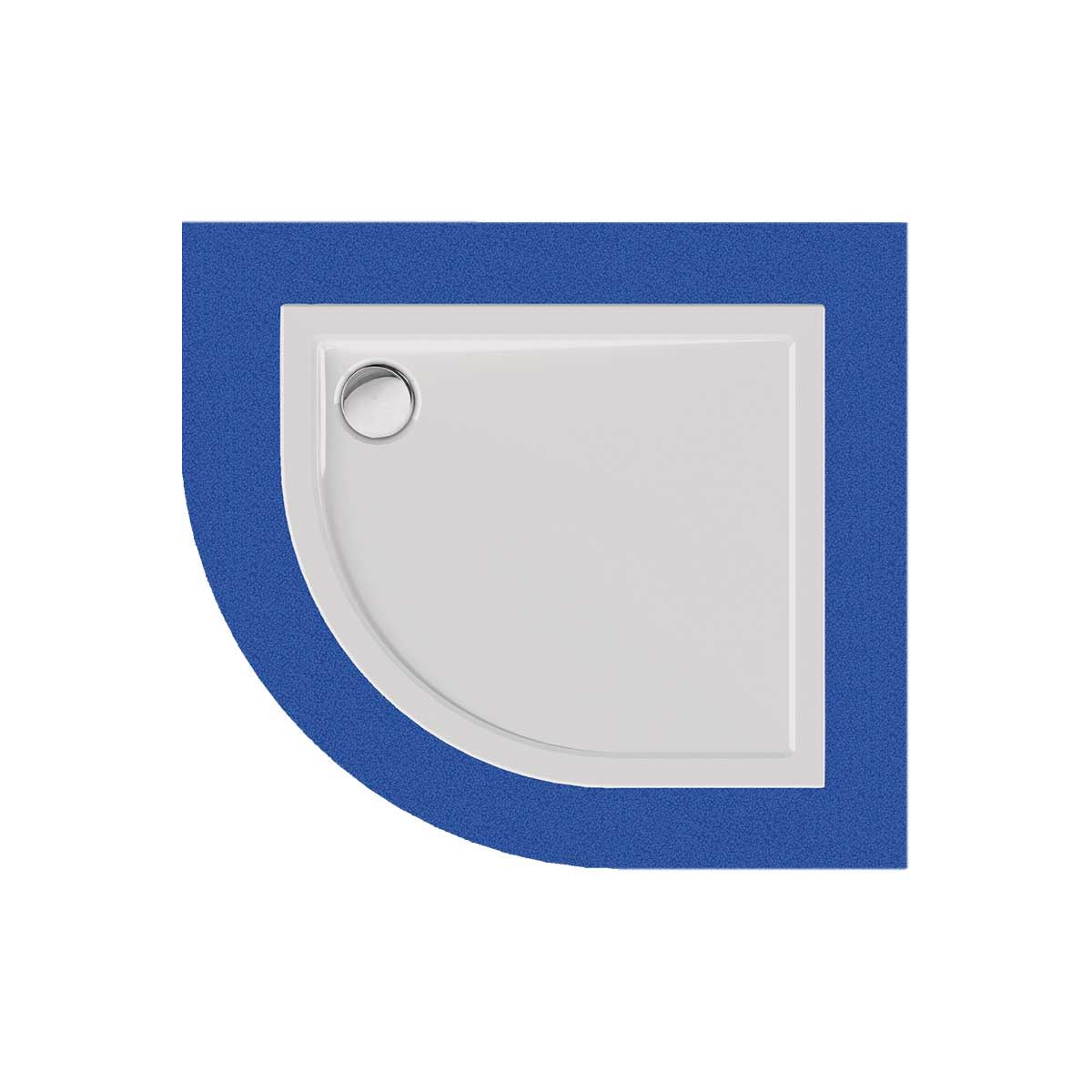 Viertelkreisduschwanne Sito R, 90 x 80 x 2,5 cm, weiß 