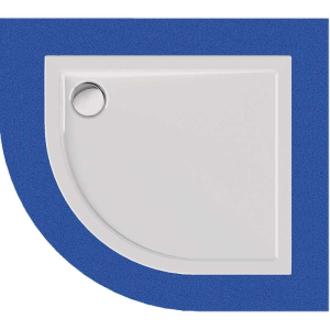Viertelkreisduschwanne Sito R, 90 x 80 x 2,5 cm, weiß rechts, inkl. CS-Finish-Dichtsystem