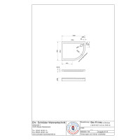 Viertelkreisduschwanne Sito R, 80 x 100 x 2,5 cm, weiß links, mit Schürze und Stellfüße