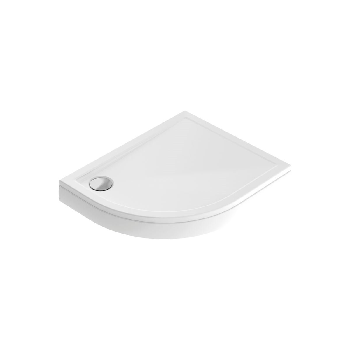 Viertelkreisduschwanne Sito R, 100 x 80 x 2,5 cm, weiß