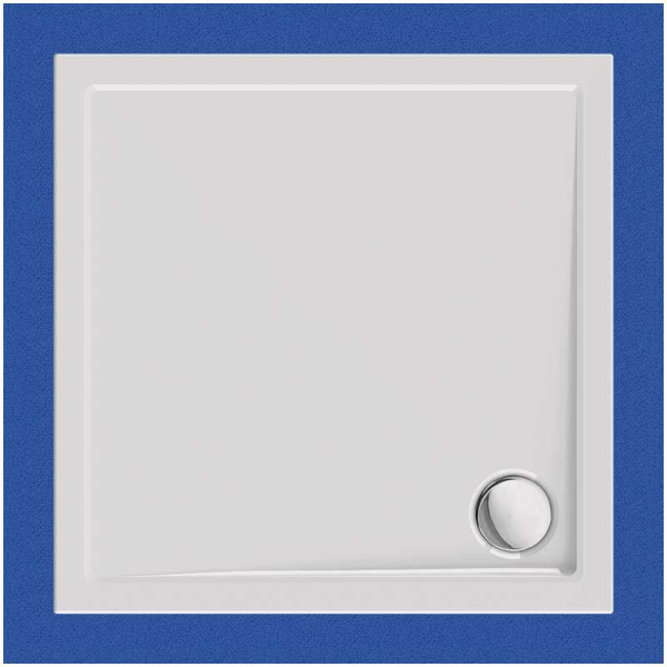 Viereckduschwanne Sito E, 120 x 120 x 2,5 cm, weiß inkl. CS-Finish-Dichtsystem
