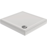 Viereckduschwanne Sito E, 80 x 80 x 2,5 cm, weiß mit Schürze und Stellfüße