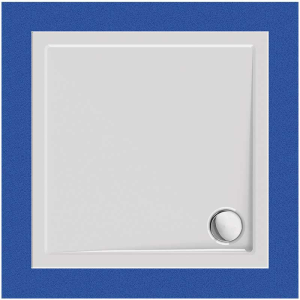 Viereckduschwanne Sito E, 80 x 80 x 2,5 cm, weiß inkl. CS-Finish-Dichtsystem