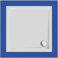 Viereckduschwanne Sito E, 80 x 80 x 2,5 cm, weiß inkl. CS-Finish-Dichtsystem