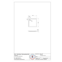 Viereckduschwanne Sito E, 80 x 80 x 2,5 cm, weiß inkl. CS-Finish-Dichtsystem