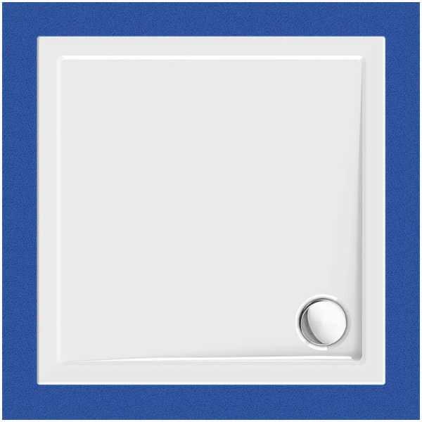Viereckduschwanne Sito E, 100 x 100 x 2,5 cm, weiß inkl. CS-Finish-Dichtsystem