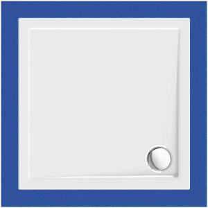 Viereckduschwanne Sito E, 100 x 100 x 2,5 cm, weiß inkl. CS-Finish-Dichtsystem