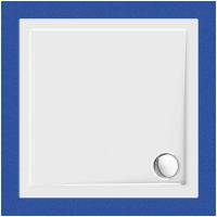 Viereckduschwanne Sito E, 100 x 100 x 2,5 cm, weiß inkl. CS-Finish-Dichtsystem