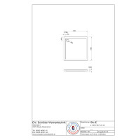Viereckduschwanne Sito E, 100 x 100 x 2,5 cm, weiß inkl. CS-Finish-Dichtsystem