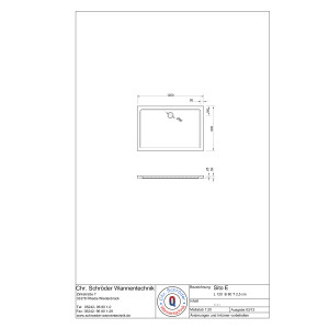 Rechteckduschwanne Sito E, 120 x 80 x 2,5 cm, weiß, inkl. CS-Finish-Dichtsystem