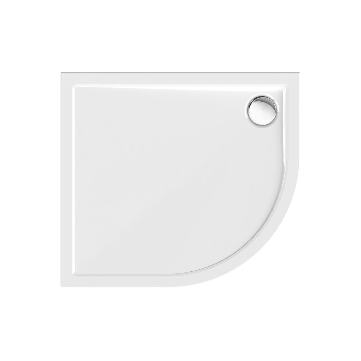 Viertelkreisduschwanne Sito R, 90 x 100 x 2,5 cm, weiß