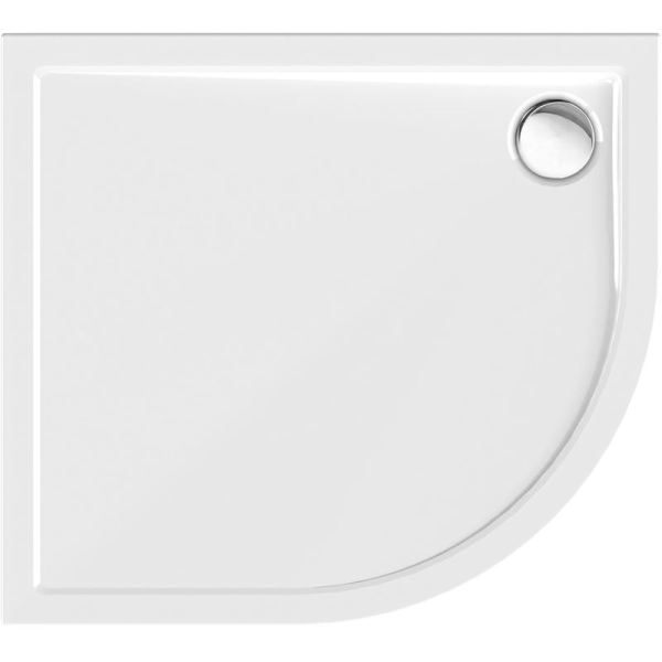 Viertelkreisduschwanne Sito R, 90 x 100 x 2,5 cm, weiß links