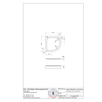 Schürze für Viertelkreisduschwanne Asta, 90 x 90 x 2,5 cm, weiß R55