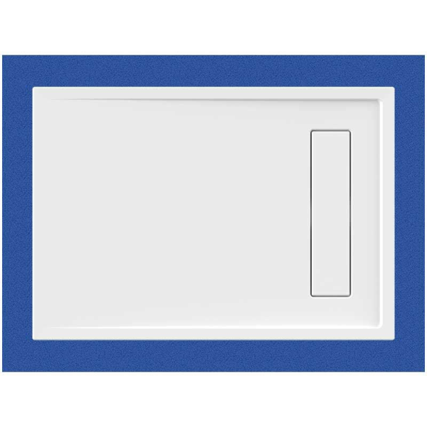 Rechteckduschwanne Lyon E, 100 x 90 x 2,5 cm, weiß inkl. CS-Finish-Dichtsystem