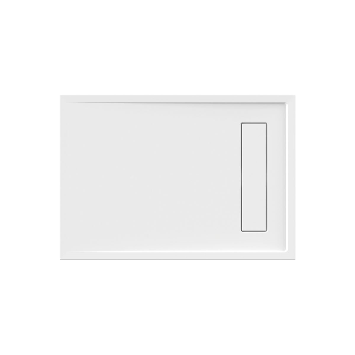 Rechteckduschwanne Lyon E, 100 x 80 x 2,5 cm, wei&szlig;