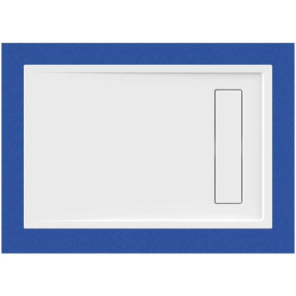 Rechteckduschwanne Lyon E, 100 x 80 x 2,5 cm, weiß inkl. CS-Finish-Dichtsystem