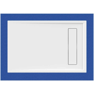Rechteckduschwanne Lyon E, 100 x 80 x 2,5 cm, weiß inkl. CS-Finish-Dichtsystem