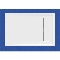 Rechteckduschwanne Lyon E, 100 x 80 x 2,5 cm, weiß inkl. CS-Finish-Dichtsystem