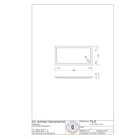Rechteckduschwanne Tia Plus E, 160 x 80 x 3 cm, weiß