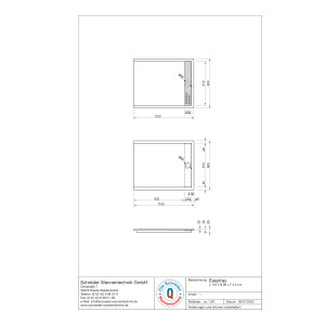 Rechteckduschwanne Easytray E, 110 x 90 x 2,5 cm, weiß
