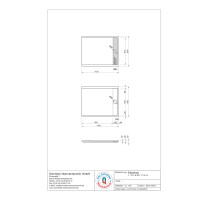 Rechteckduschwanne Easytray E, 110 x 90 x 2,5 cm, weiß