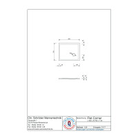 Rechteckduschwanne Flat Corner E, 90 x 75 x 2 cm, weiß