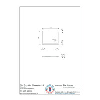 Rechteckduschwanne Flat Corner E, 100 x 80 x 2,5 cm, weiß inkl. CS-Finish-Dichtsystem