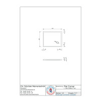 Rechteckduschwanne Flat Corner E, 110 x 90 x 2 cm, weiß