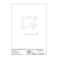 Rechteckduschwanne Flat Corner E, 120 x 90 x 3 cm, weiß