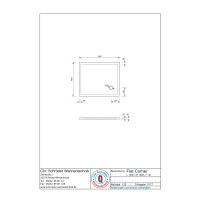 Rechteckduschwanne Flat Corner E, 120 x 100 x 3 cm, weiß