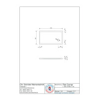 Rechteckduschwanne Flat Corner E, 140 x 80 x 2 cm, weiß inkl. CS-Finish-Dichtsystem