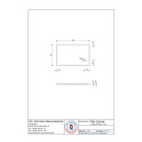 Rechteckduschwanne Flat Corner E, 140 x 90 x 2,5 cm, weiß inkl. CS-Finish-Dichtsystem
