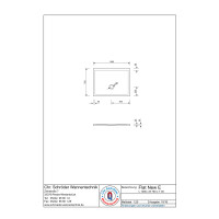 Rechteckduschwanne Flat New E, 100 x 75 x 2 cm, weiß
